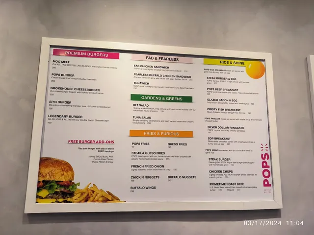 POPS Beyond Better Burgers in Quezon City